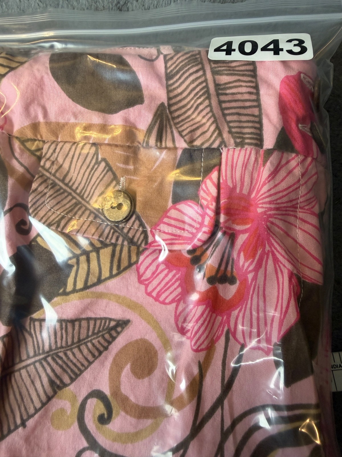 Sigrid Olsen Pants Womens Petite 10 Pink Floral Pop Art Boho Print