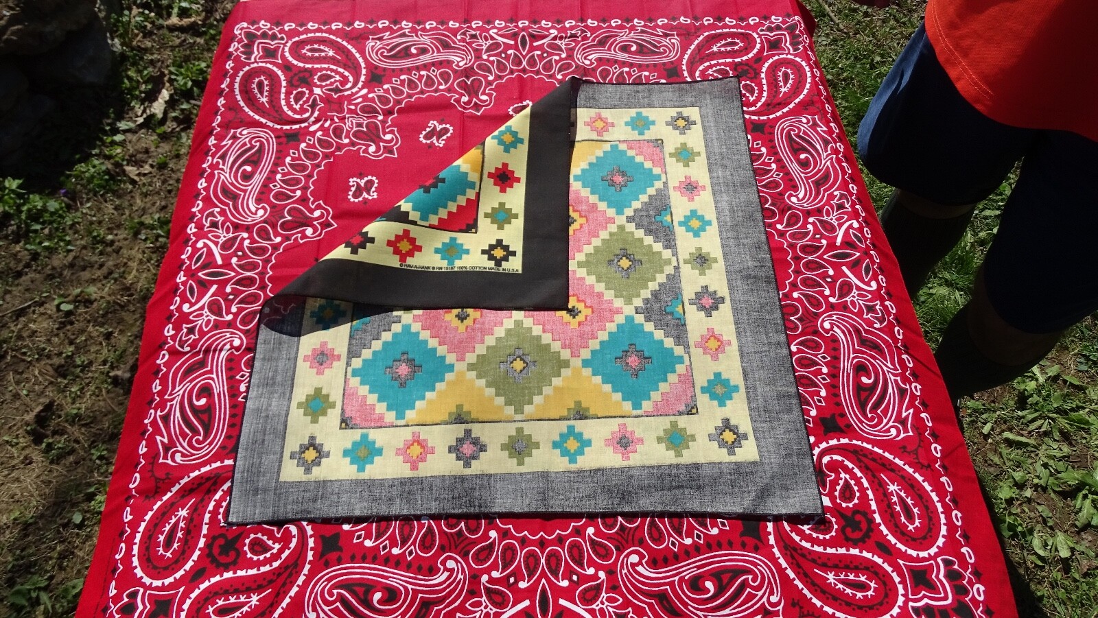 Southwest Argyle 22×22 Bandanna