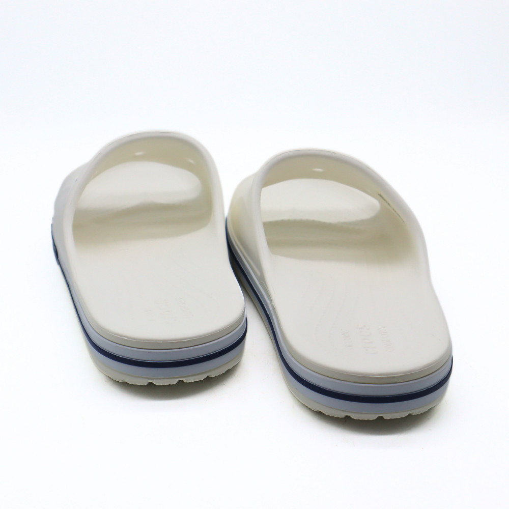Crocs Unisex Bayaband Slides White/Navy 8 Men/10 Women – NEW