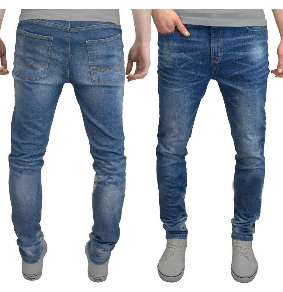 Mens Slim Fit Jeans Stretch Denim Pants Slim Skinny Casual Designer Jeans