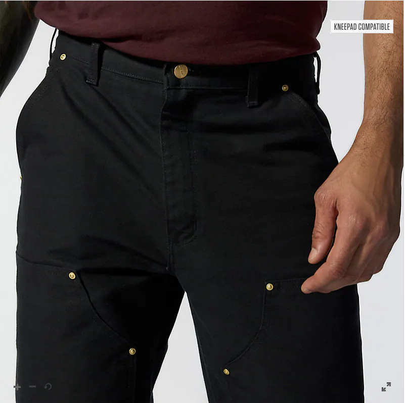 CARHARTT Iconic B01 Firm Duck Double-Front Dungaree – Black NEW