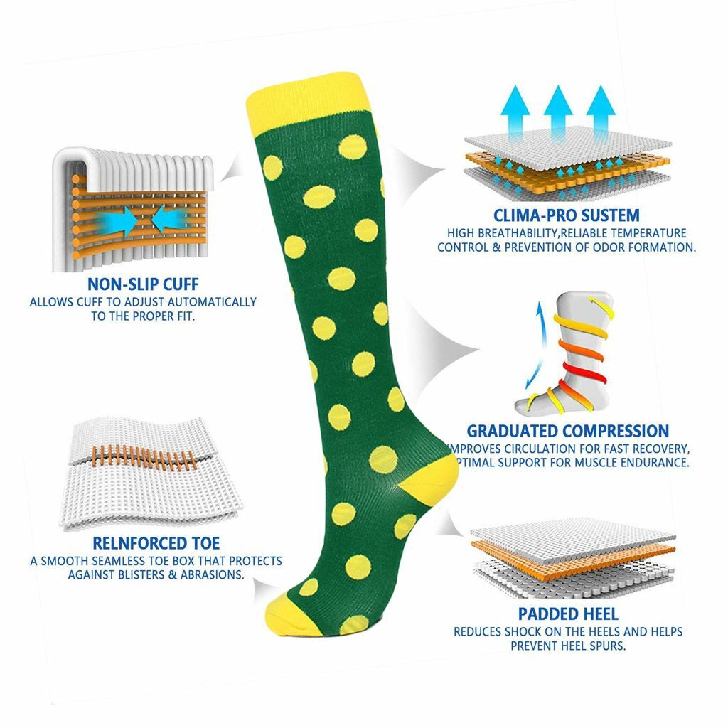 Compression Socks Stockings Womens Mens Knee High Medical 20-30 S/M-L/XL