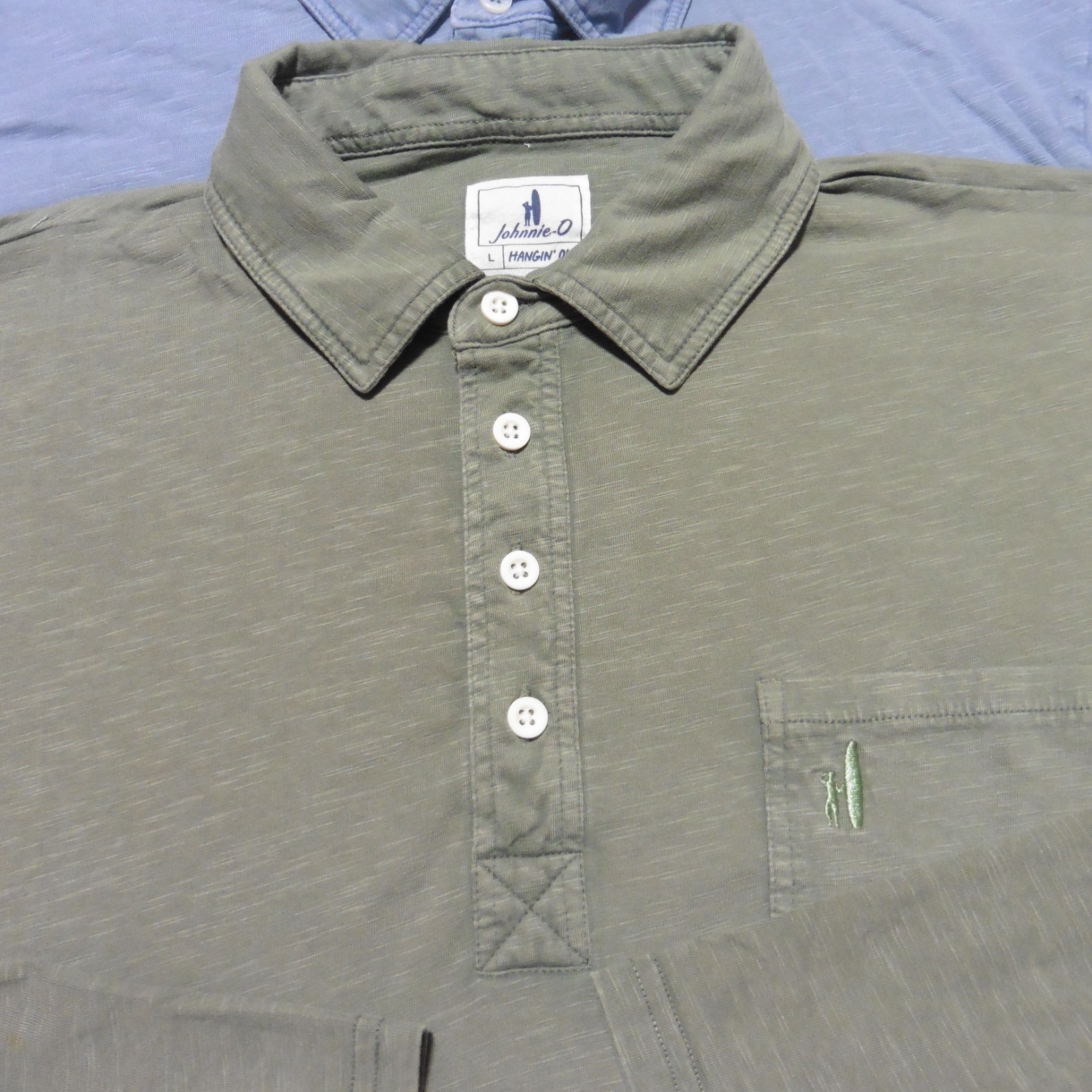 JOHNNIE O Mens COASTAL WASH POLO SHIRT LONG SLEEVE ORIGINAL 4-BUTTON GOLF