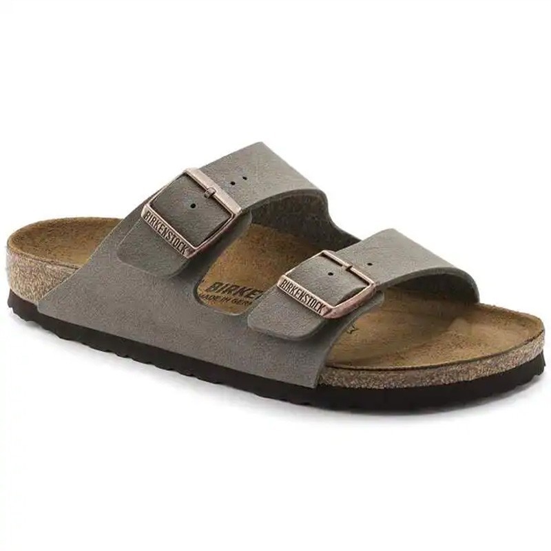 Birkenstock Arizona Birkibuc Leather Stone Soft Footbed Unisex Sandals Size37-45