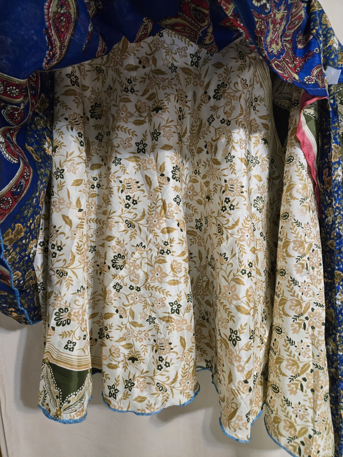 Silk Wrap Around Tie Skirt Reversible One Size Fits Many