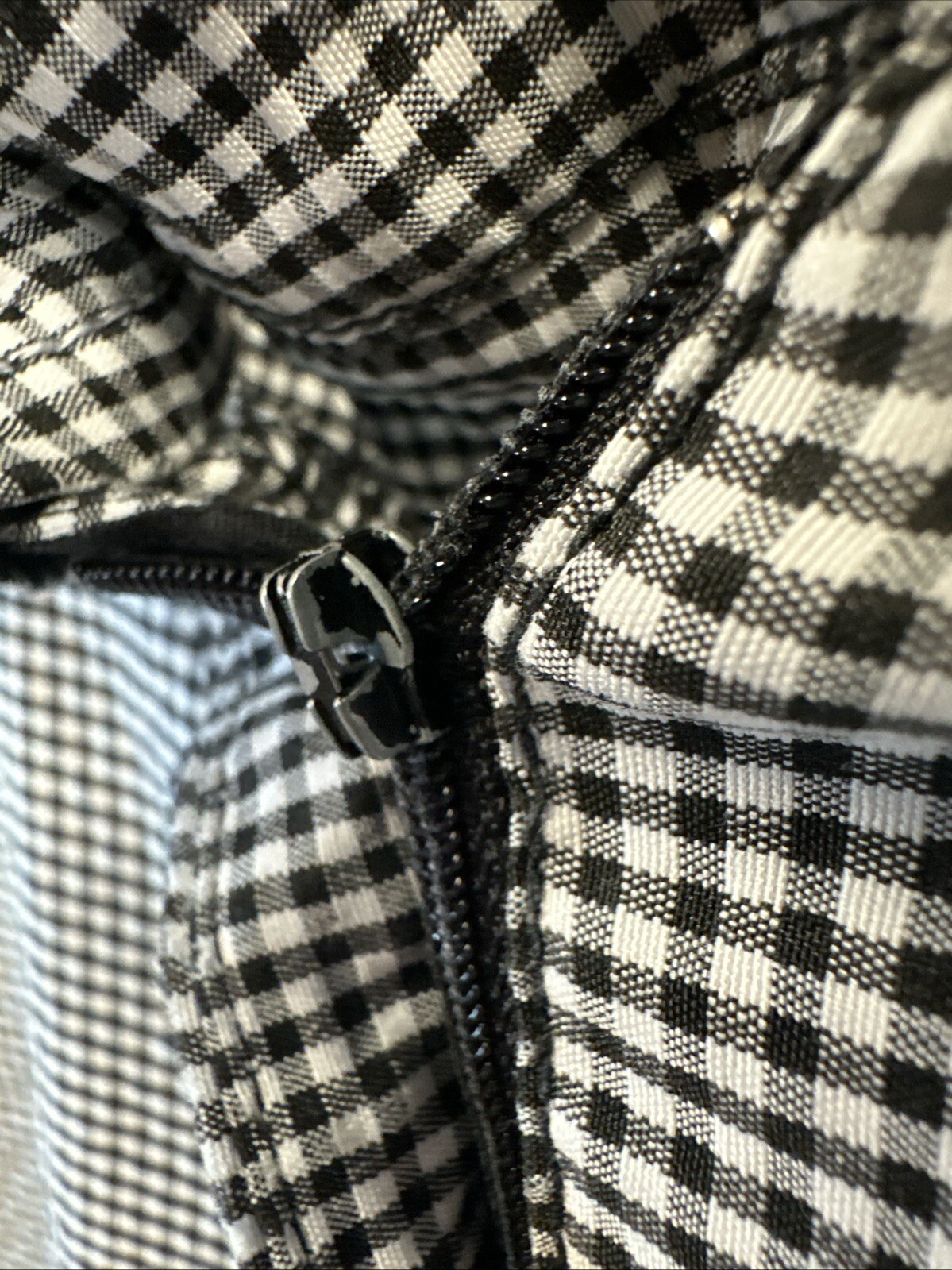 Soho Black White Checkered Casual Business Pant Size 14 Elastic Waist Pockets