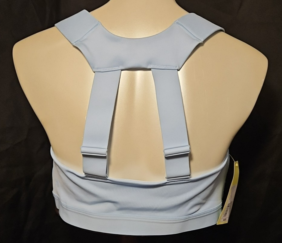 NWT Sports Bra All-in-Motion Active High Support Front-Zip Lt Blue Size 42D