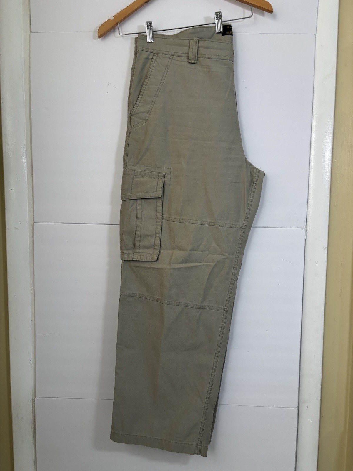 Vintage Y2k Old Navy Surplus Company Men’s Beige Cargo Pants 38W Pockets
