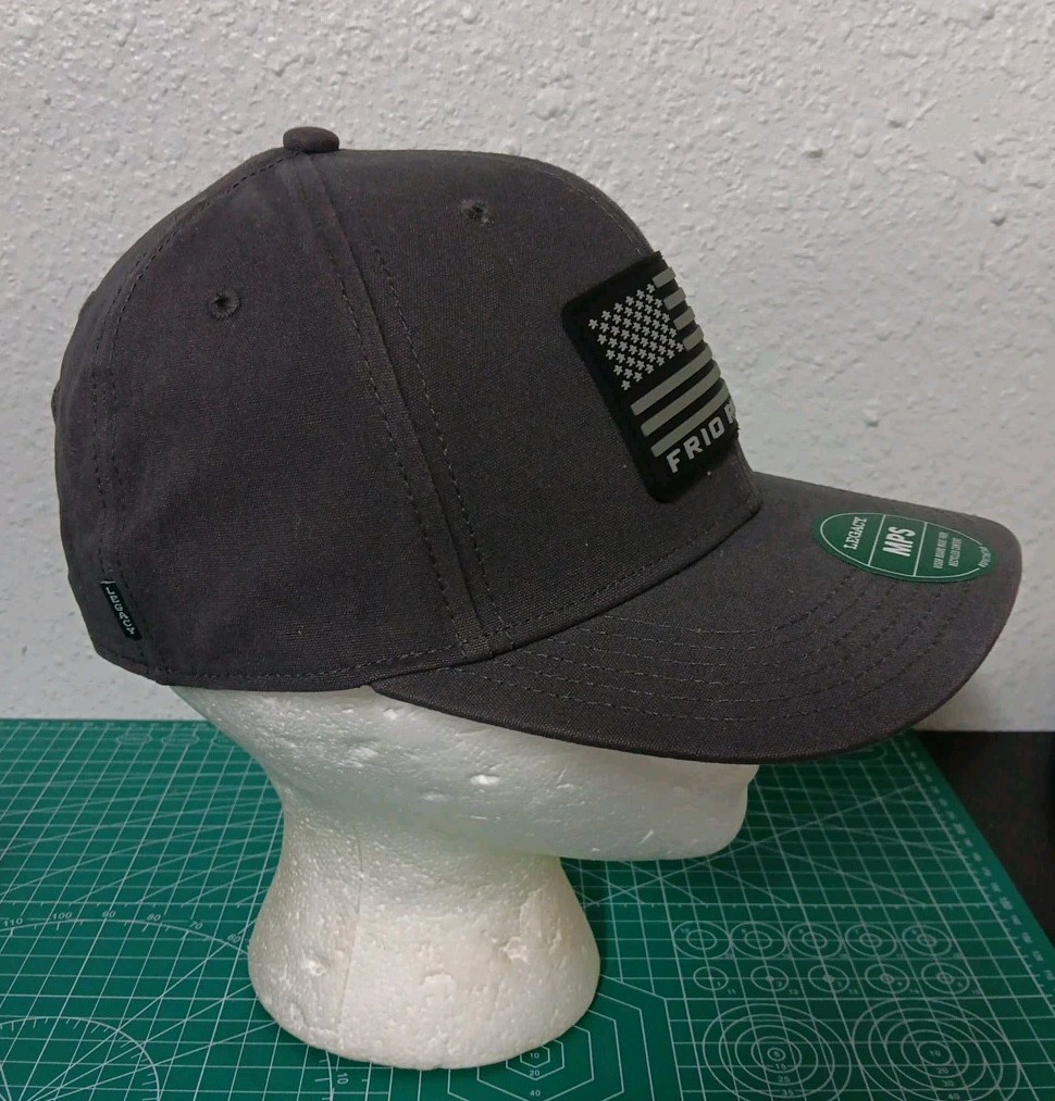 LEGACY FRIO RIVER TX. USA Flag Trucker Lo-Pro SnapBack CAP Hat With tag GRAY
