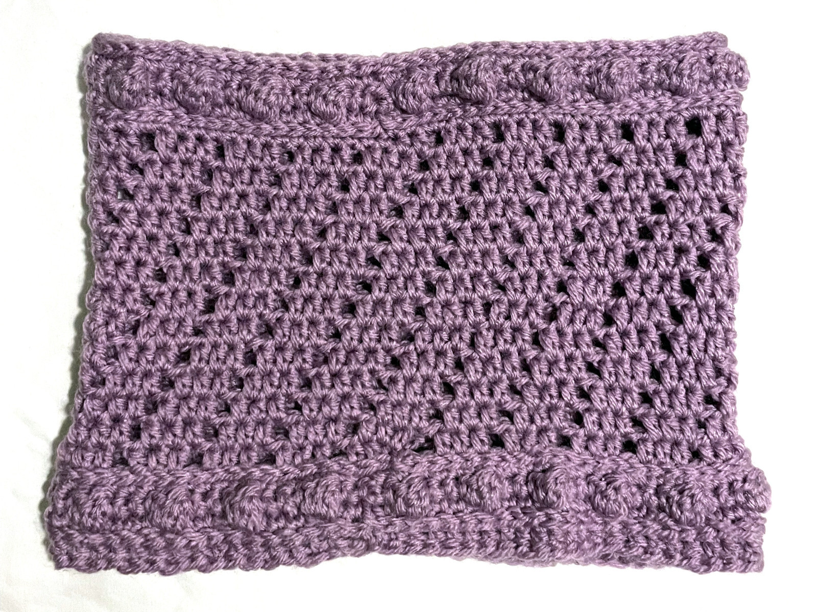 HANDMADE Knit CROCHET Wide LAVENDER HEADBAND Head WRAP Neck EAR WARMER Soft WARM