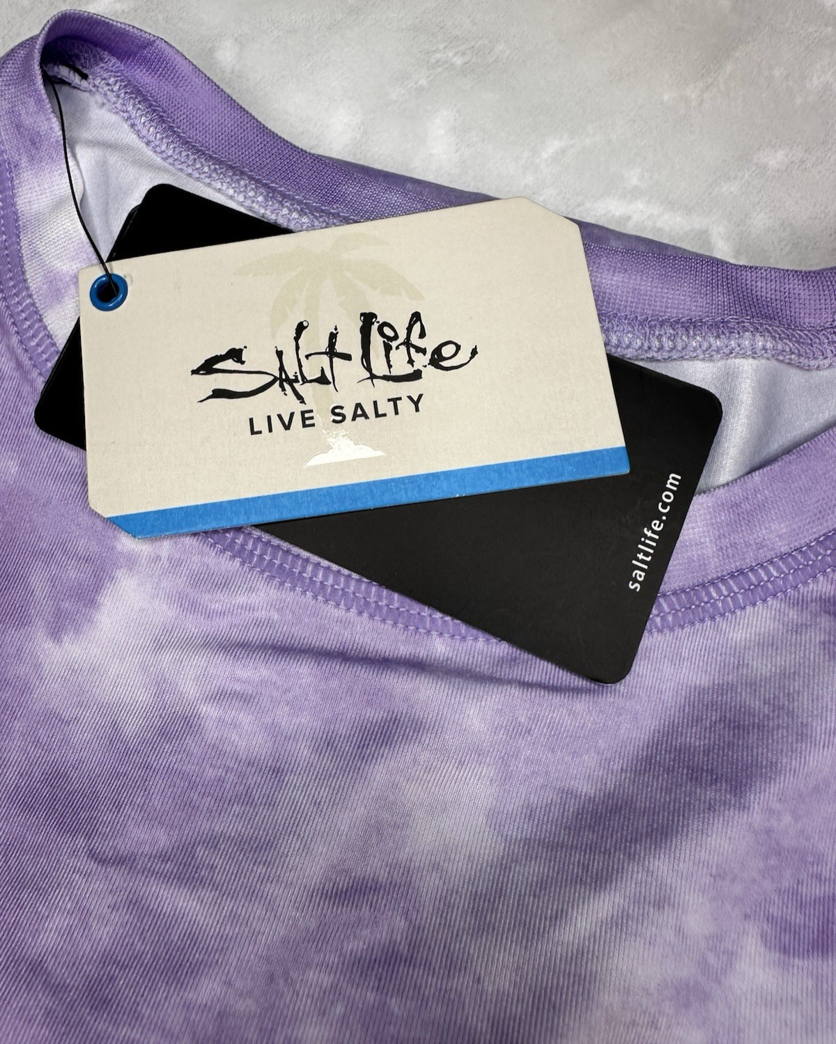 Salt Life SLX Performance Long Sleeve Shirt Womens L Purple Tie Dye NWT
