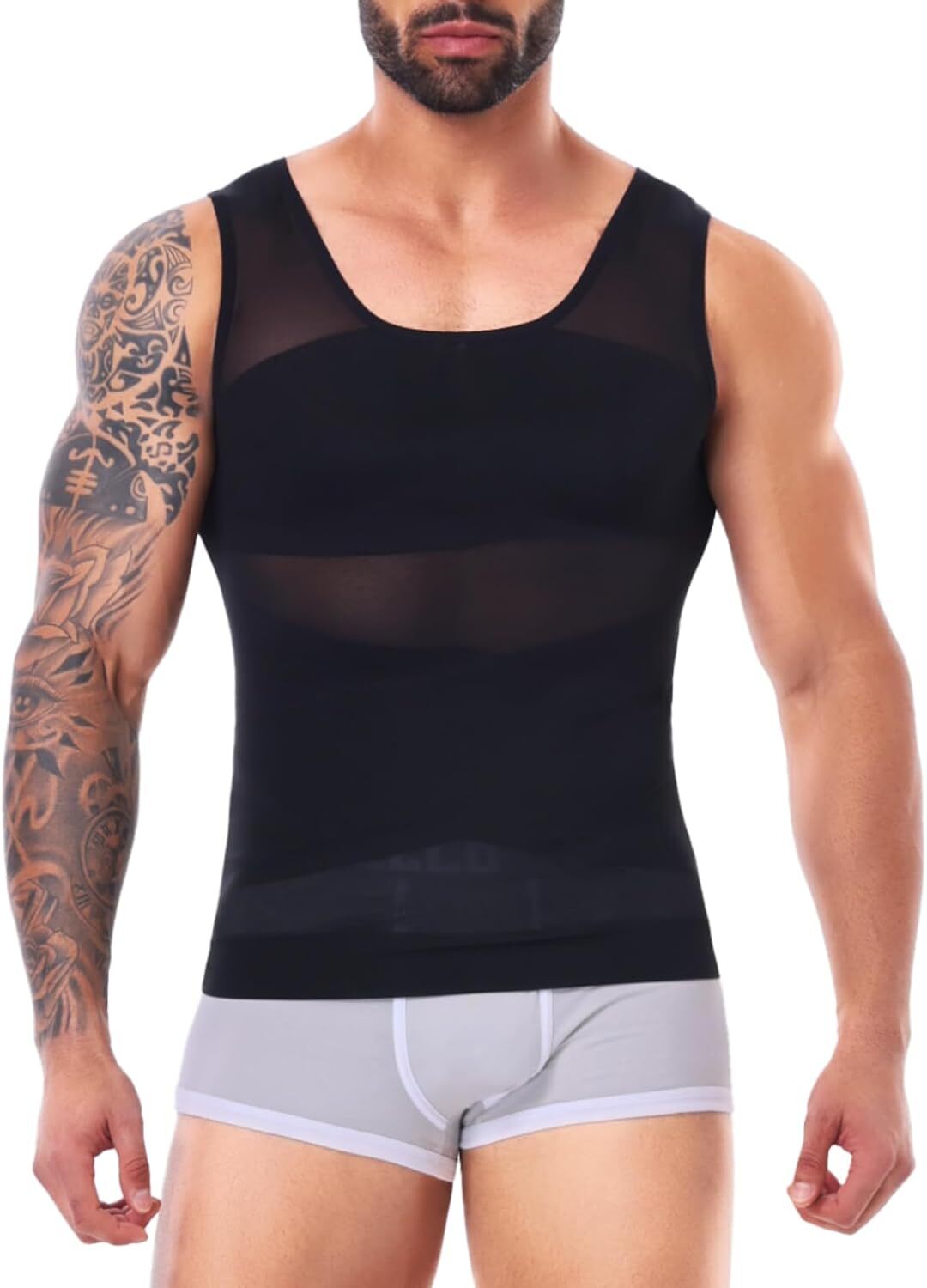 Men Slimming Body Shaper Tank Top Abdomen Gynomastica Compression Vest Shirt Gym