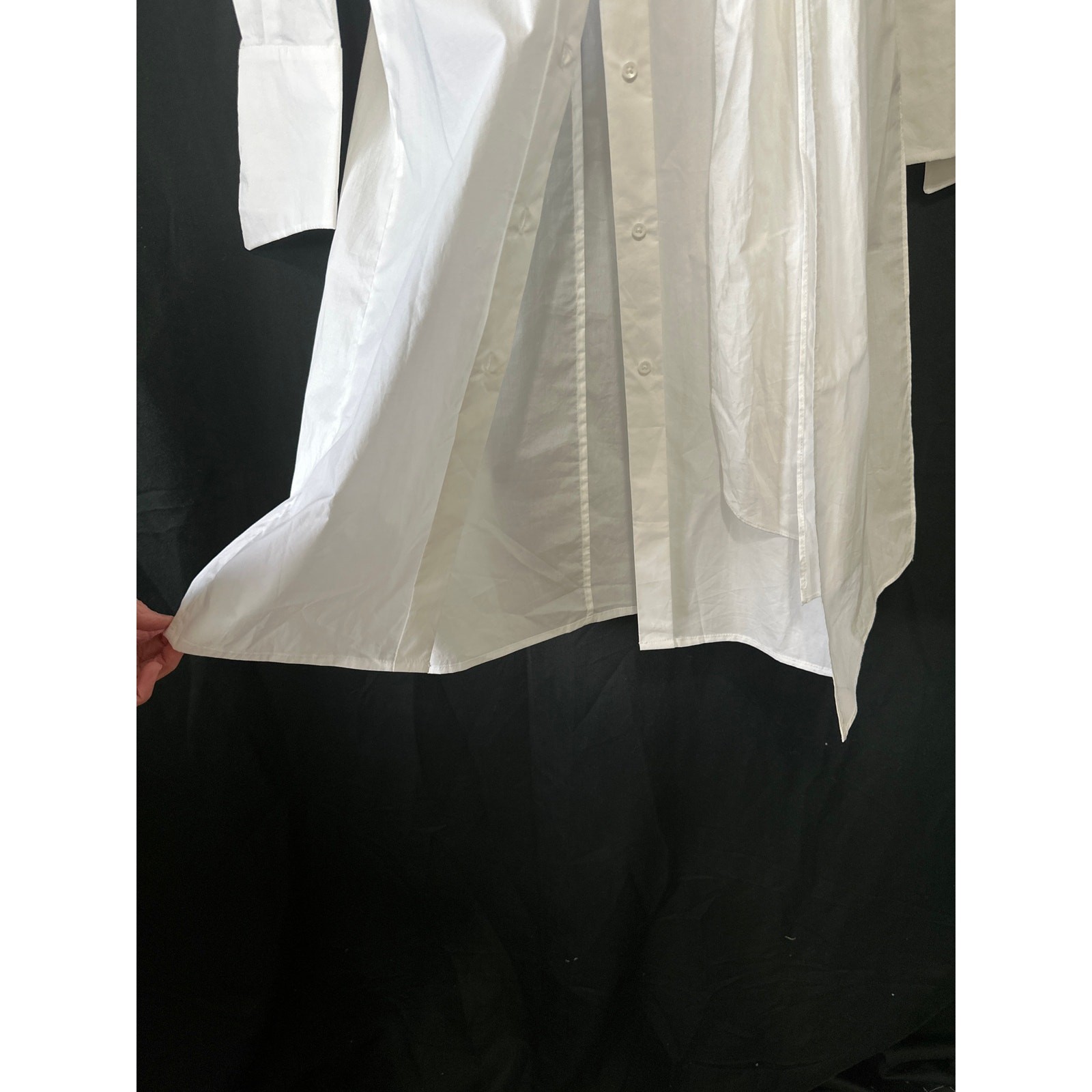 NWT RIZHUO Wrap Shirt Dress L Minimalist Lagenlook Asian Designer City Chic