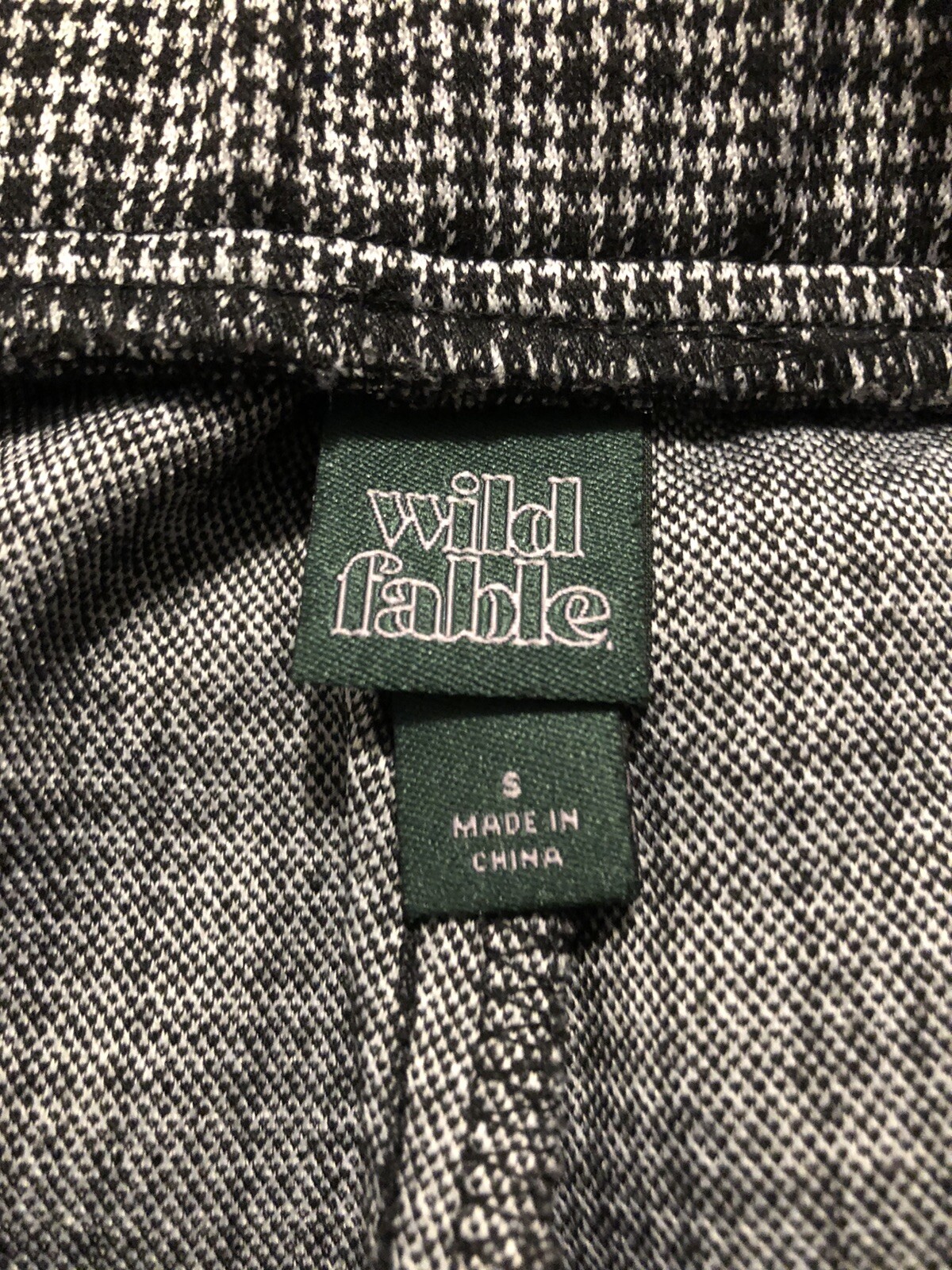 wild fable size S small checkered black and white straight leg slacks Pants