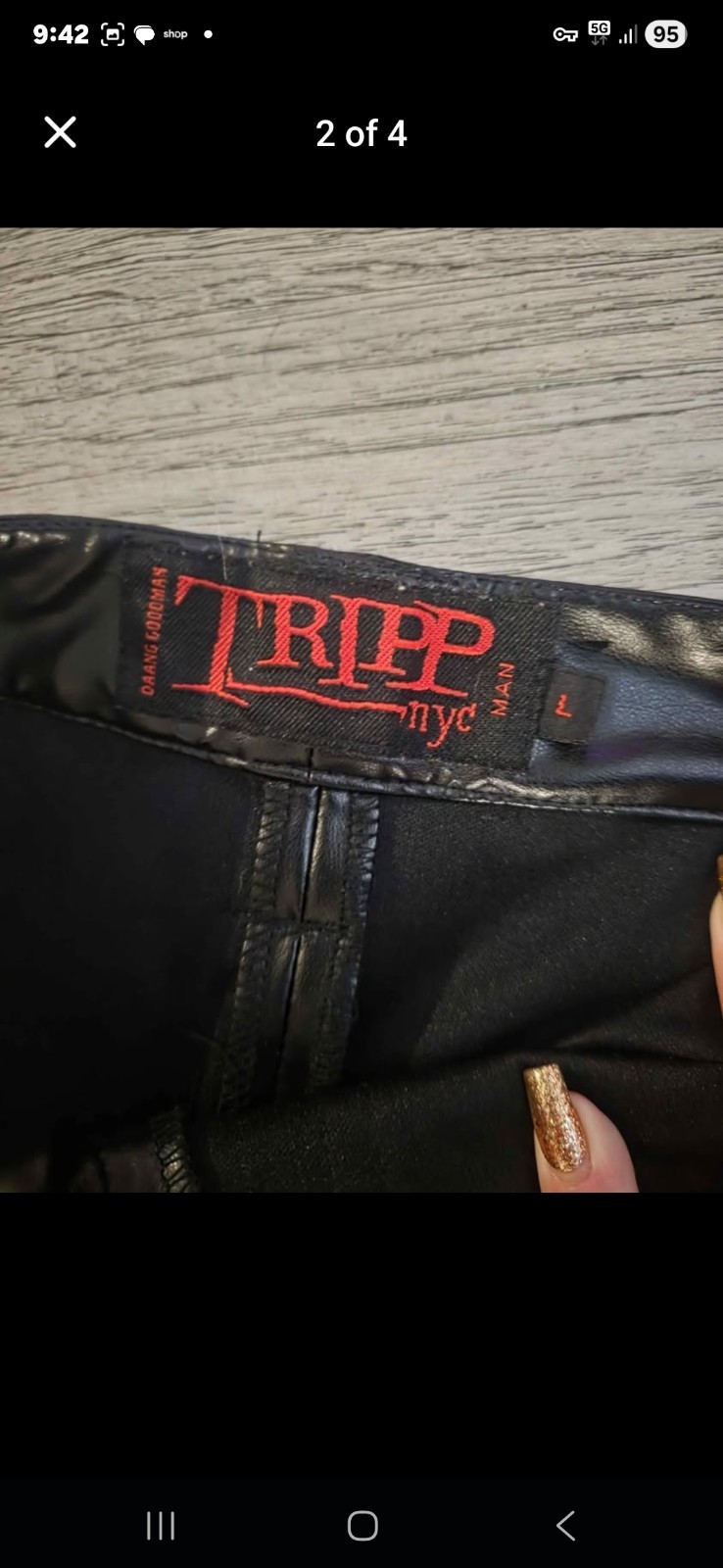 90s Faux Leather Vintage Tripp Hellraiser Skirt Large Men’s