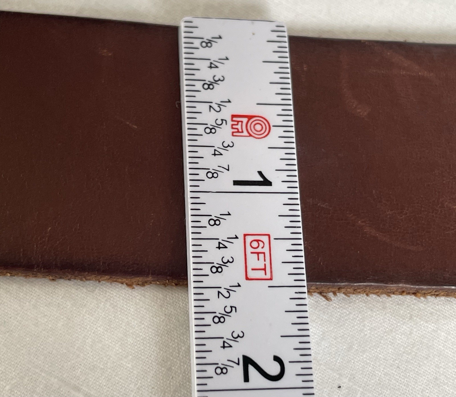 90s Gap Genuine Leather Belt Womens Sz M/34 Brown Brass Oval Buckle