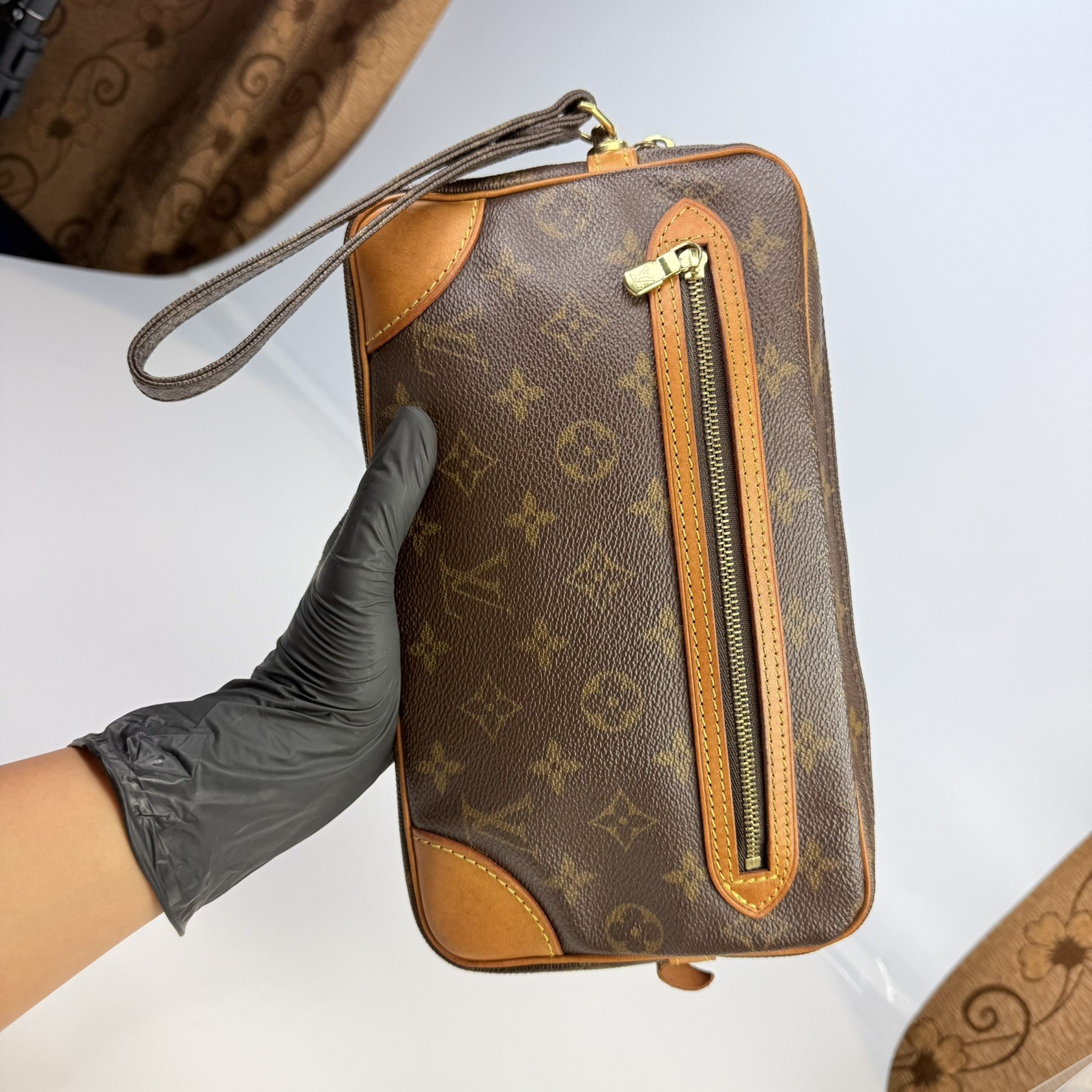 LOUIS VUITTON Marly Dragonne GM Handbag/Clutch Vintage Monogram Authentic
