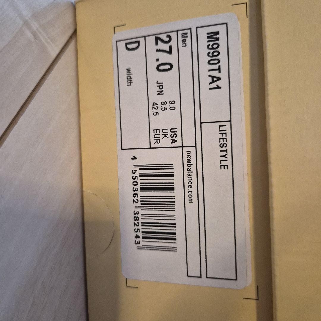 Balance M990TA1 990v1 Men US9.0 Sneakers, Support Insoles, Box & Laces