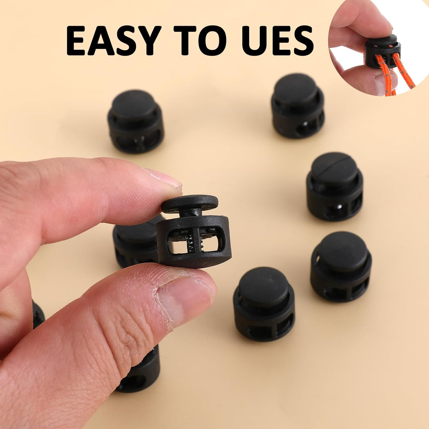 10 Pcs Elastic Shoe Lace Locks for Drawstrings – Secure & Easy to Use
