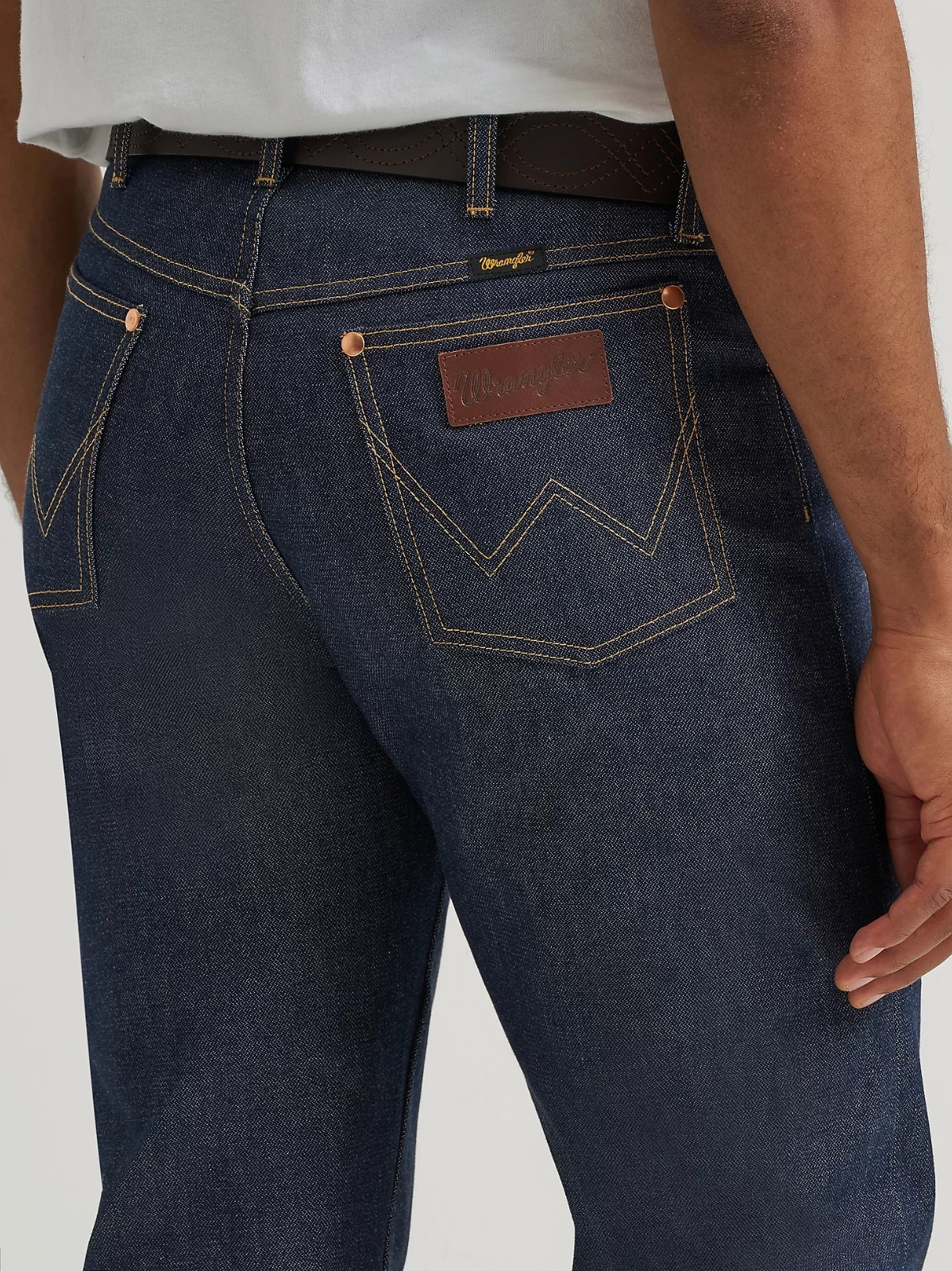 Wrangler 13MWZ Men’s Jeans 100% Cotton Selvedge Denim Broken Twill Dark Indigo