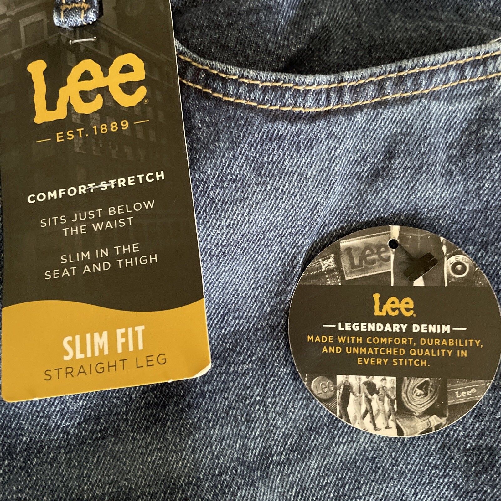 New Lee Men’s Legendary SLIM STRAIGHT jeans IN INDY color#102003517 in many size