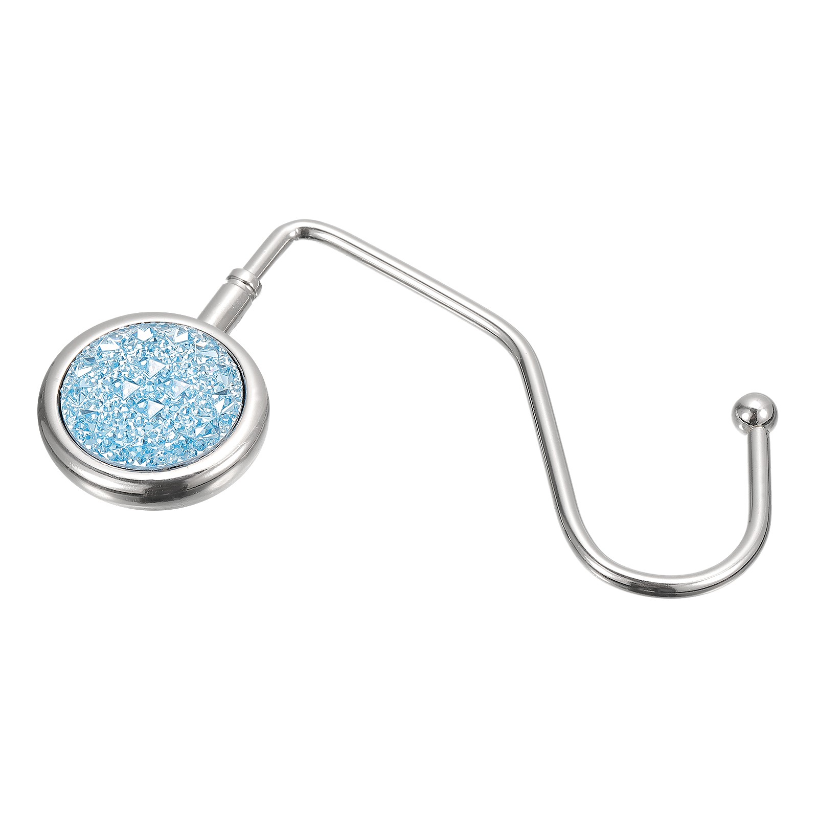 4.8″ Portable Purse Hook Handbag Hanger for Table Bag Storage Decor, Blue