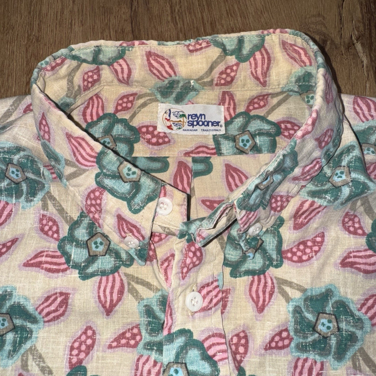 Vintage Reyn Spooner Shirt Mens XL Floral Print Cotton Pullover Style 80s 90s