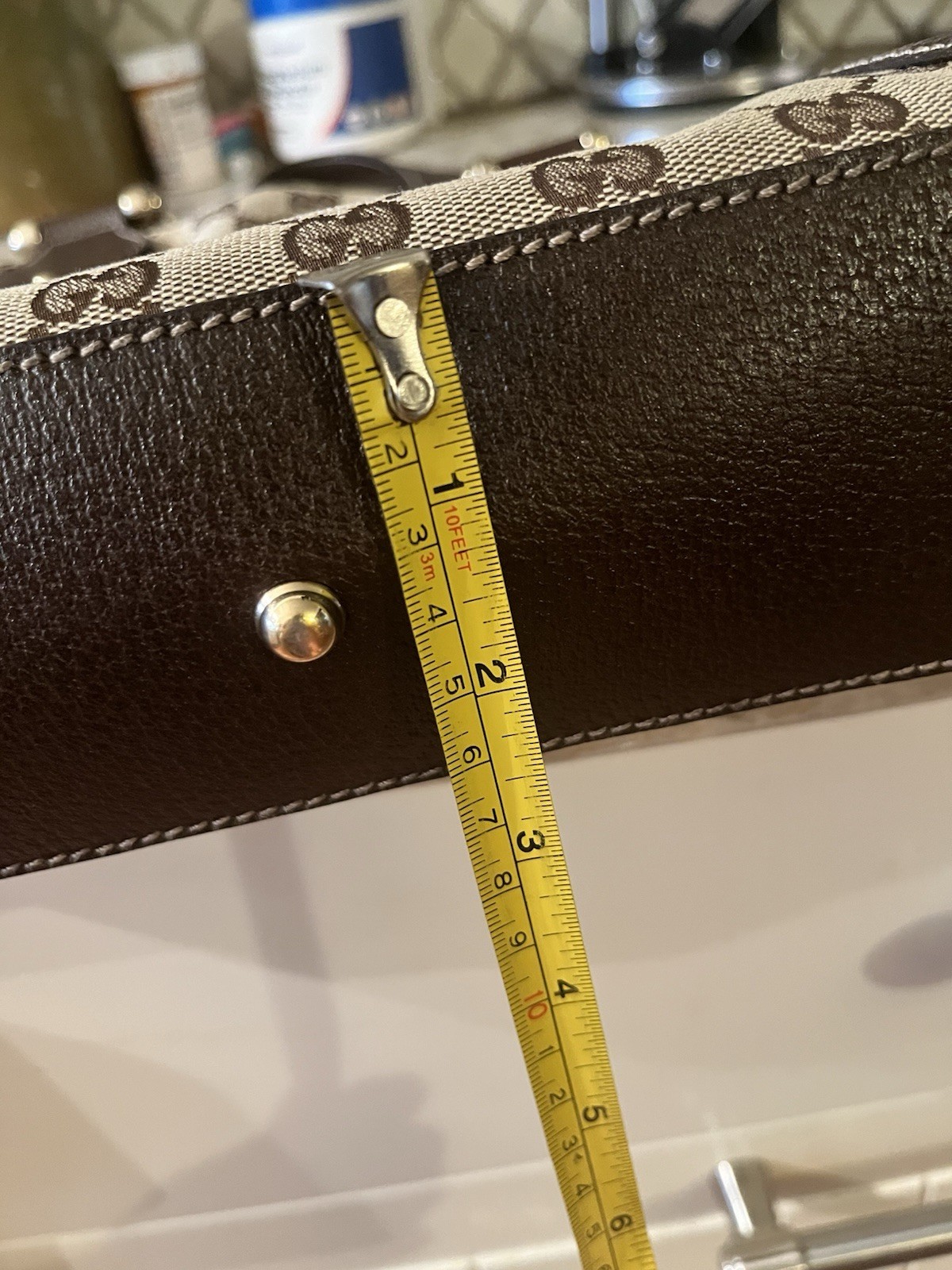 Authentic Small Gucci Canvas Abbey Tote
