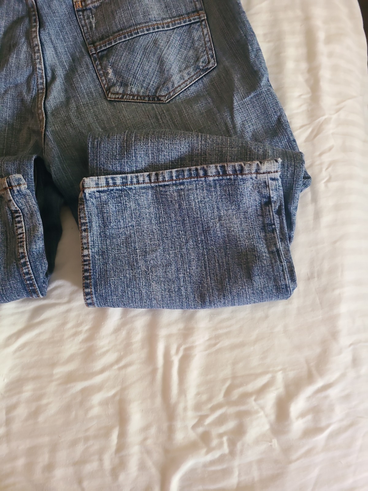 Tommy Hilfiger Mens Relaxed Fit Light Wash Blue Denim Jeans 38×30 Vintage