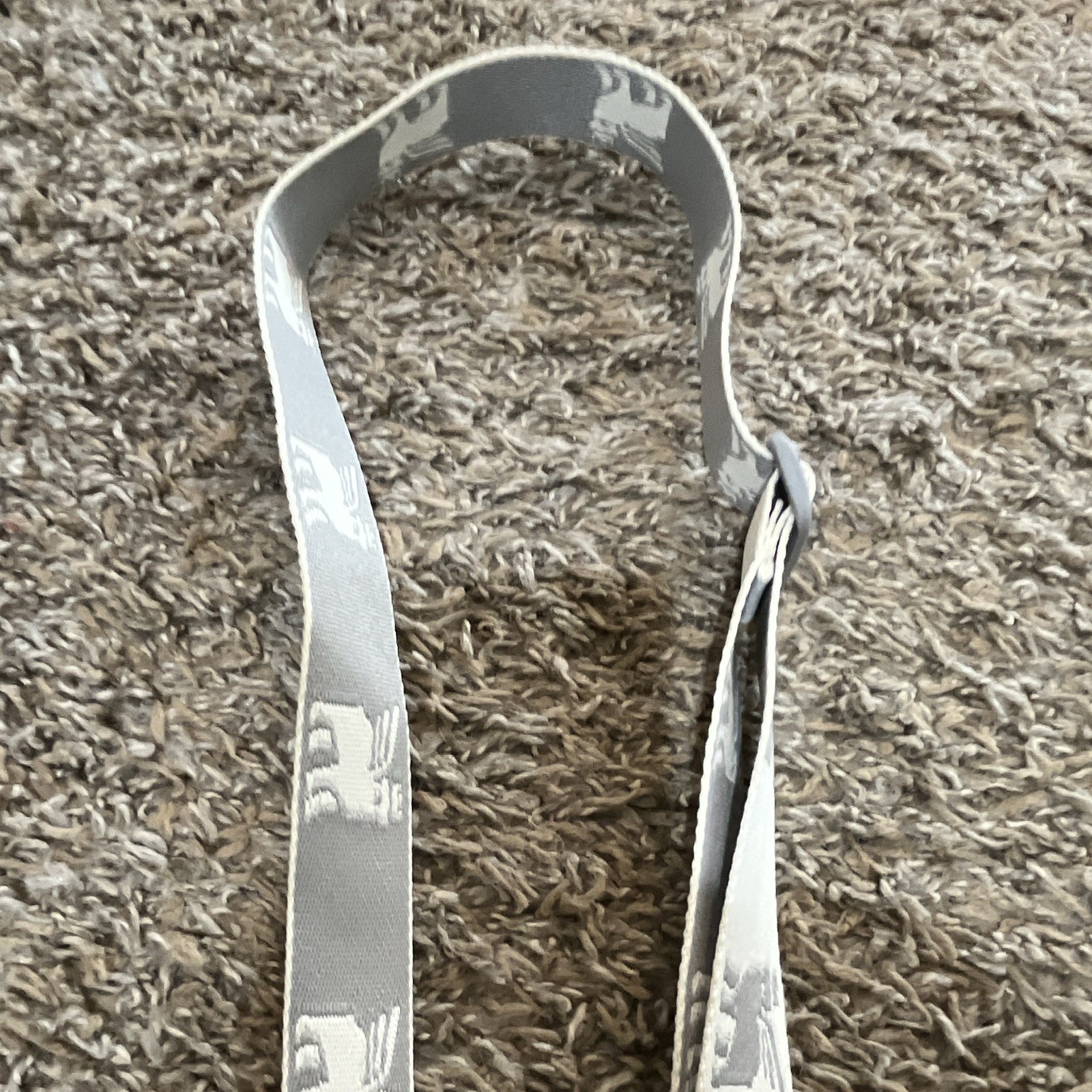 Gray White Elephant Animal Print Adjustable Bag Strap Swivel Lobster Clasps