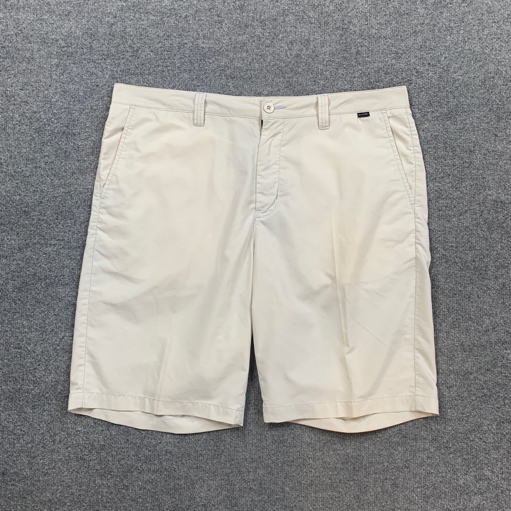 Travis Mathew Shorts Mens 38 Natural White Nylon Blend Stretch Performance