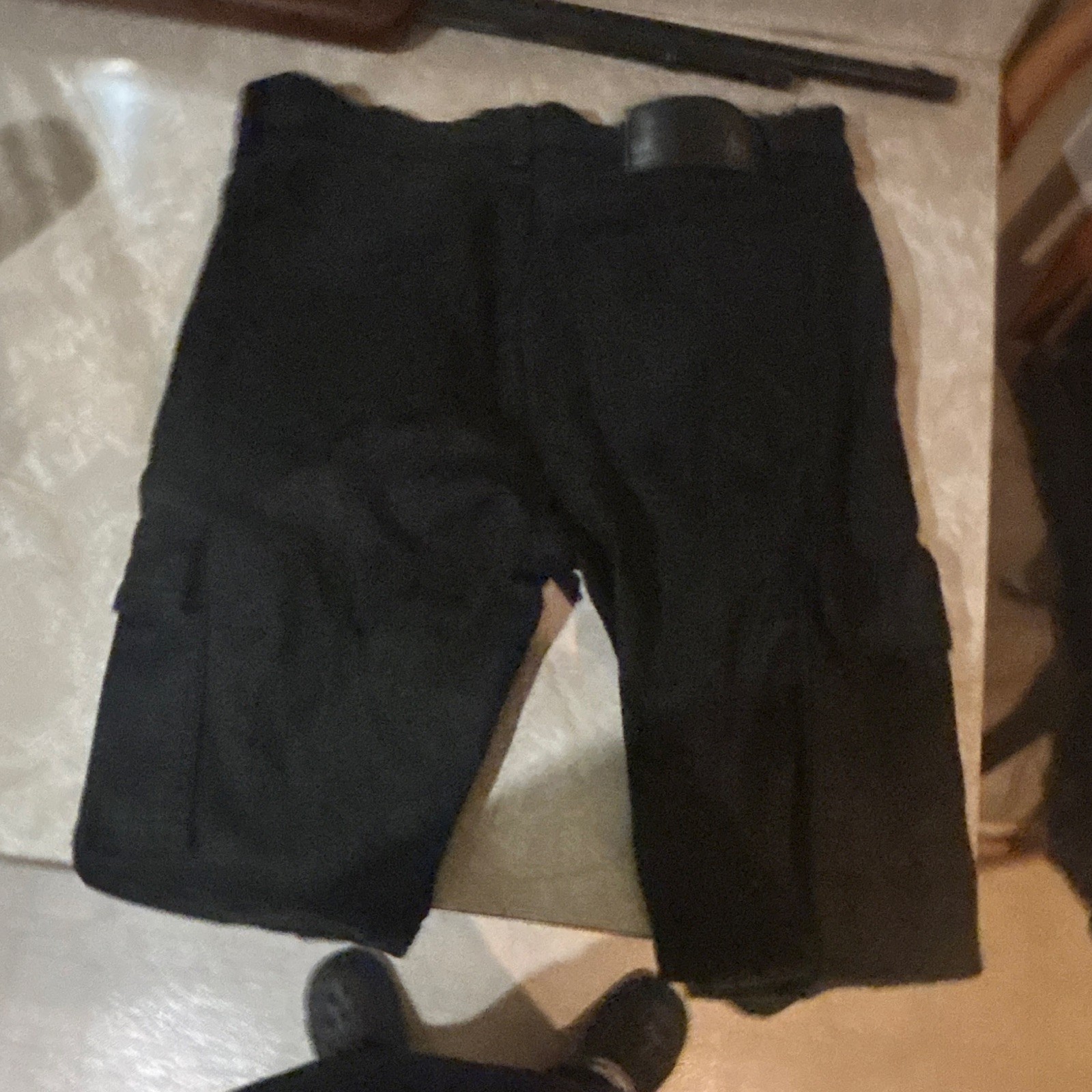 Waimea Men’s Skinny Fit Cargo Pants Black Cotton Denim Waist 34