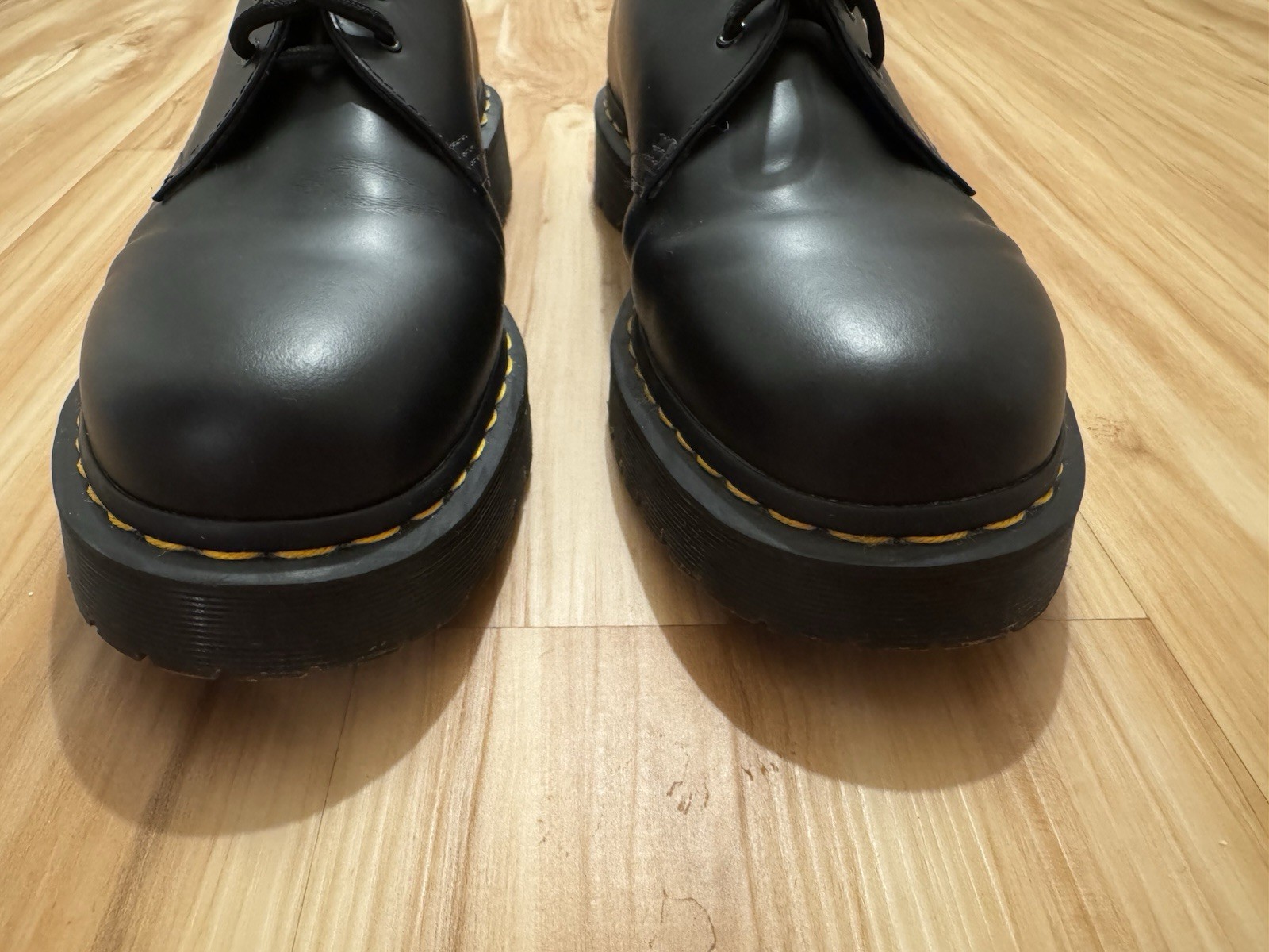 Black Dr. Martens 1461 bex smooth leather in US Men’s 12