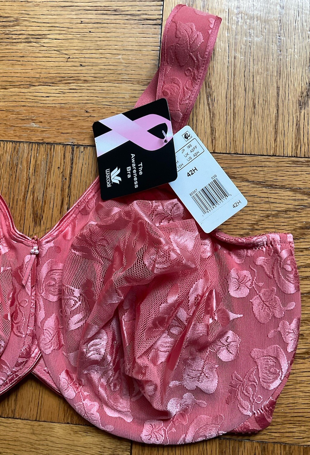 42H – Seamless Underwire Bra by Wacoal; AWARENESS, Faded Rose, New
