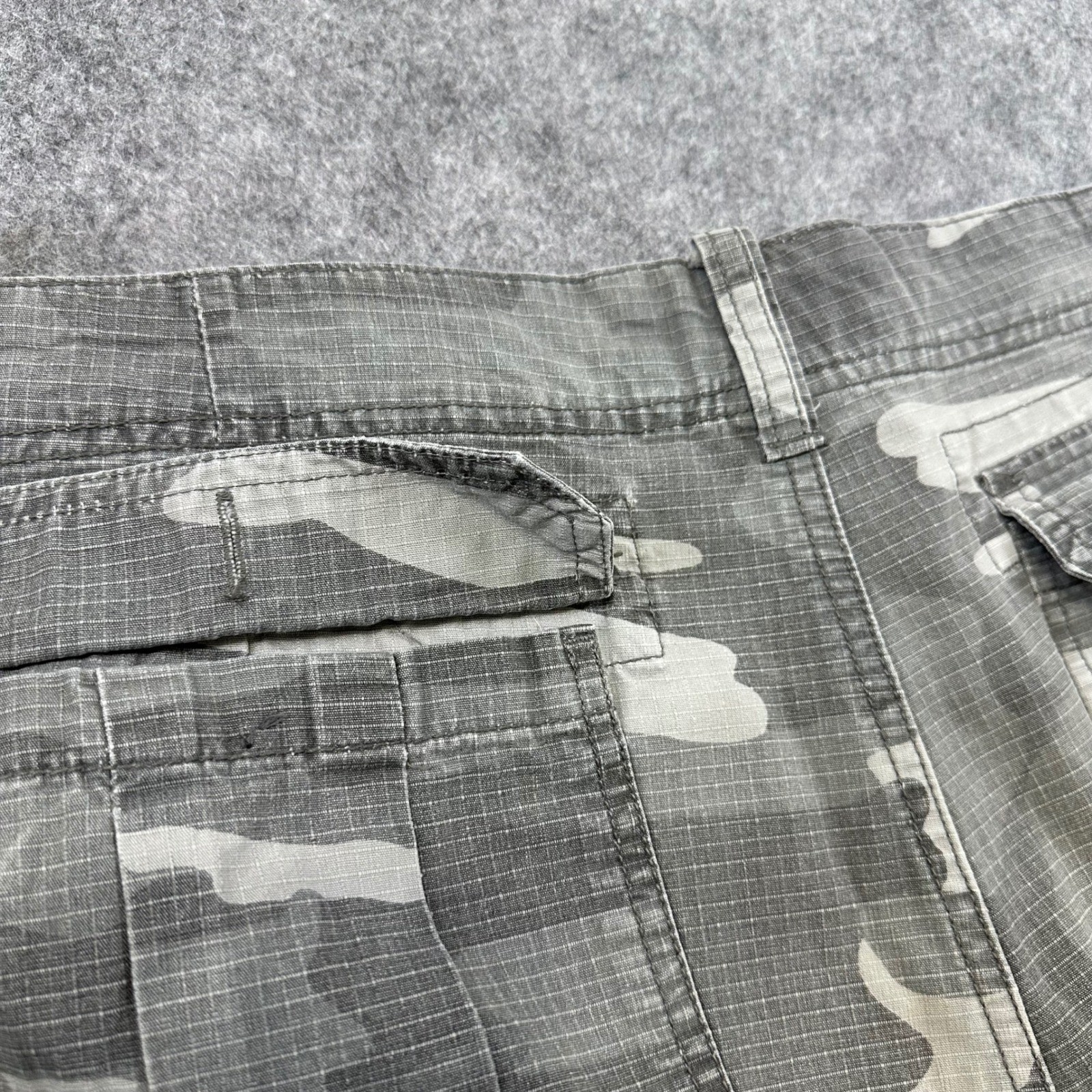 Iron Co Cargo Shorts Mens 40 Camo Y2K Ripstop Cotton Military Utility Gorpcore