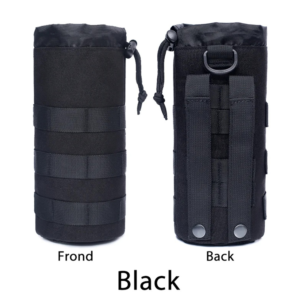 Outdoor Tactical Molle Water Bottle Bag Military Hiking Belt Holder Kettle Pouch