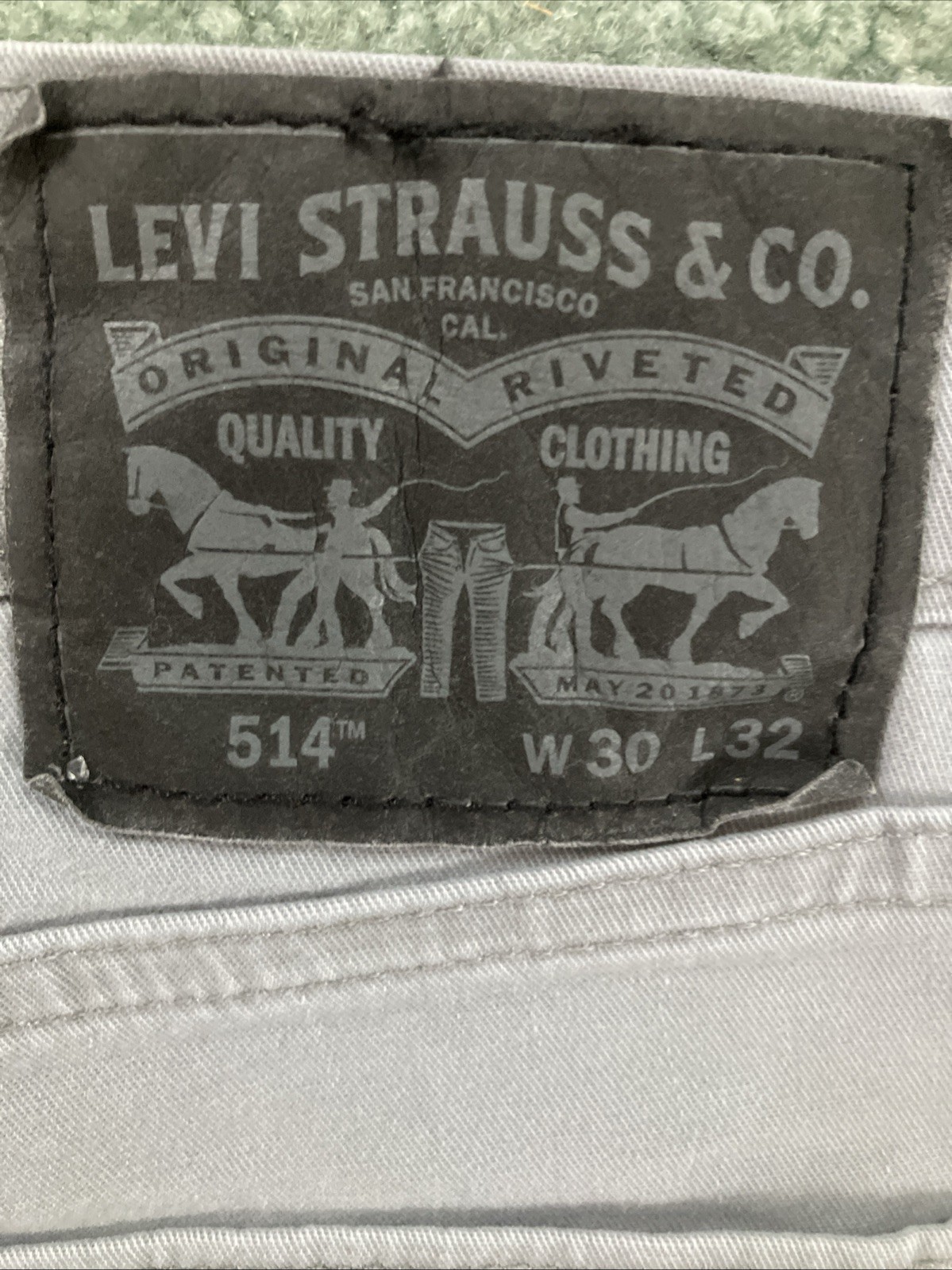 NWT Men’s Levi’s 514 Straight Fit Stretch Sharkskin Gray Pants Size 30”x32”