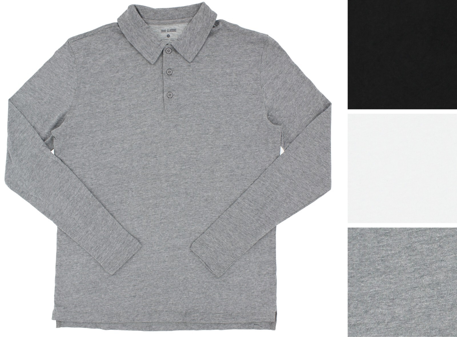 True Classic Men’s Polo Shirt Activewear Long Sleeve Collared Lightweight Jersey