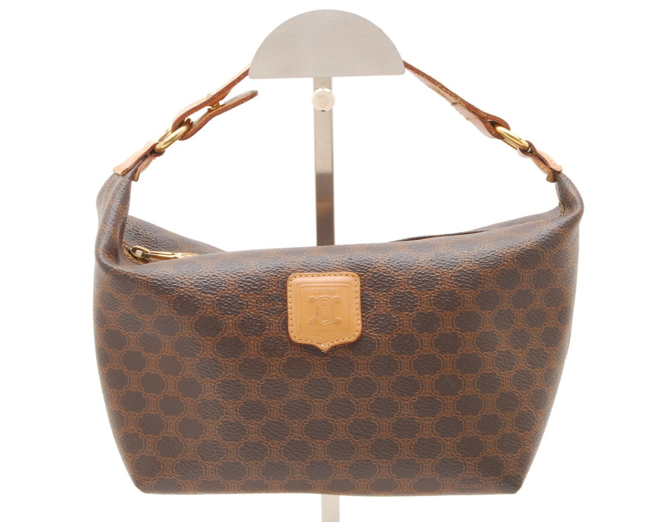 CELINE Macadam Accessory Pouch PVC Leather Hand Bag Purse Authentic #1144