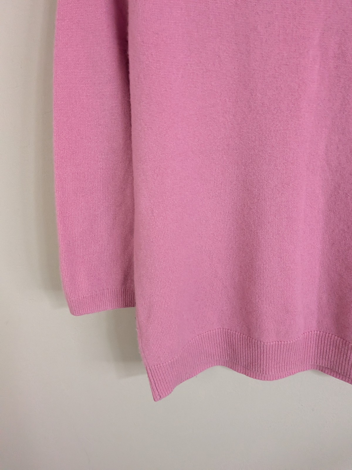 Talbots Sweater Women’s Large Petite Pink 100% Cashmere Stretch Casual
