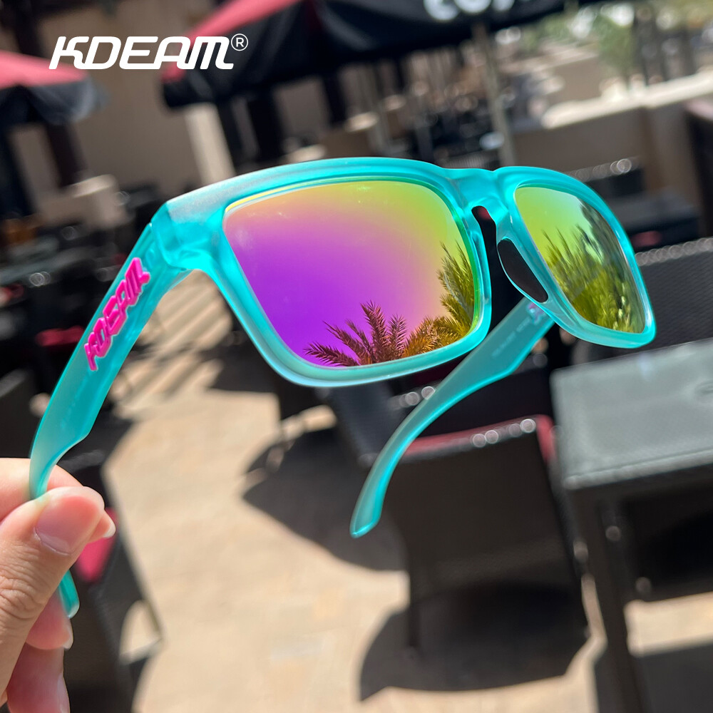 KDEAM Square Polarized Sunglasses Men’s Women Sports Driving UV400 Shade Glasses