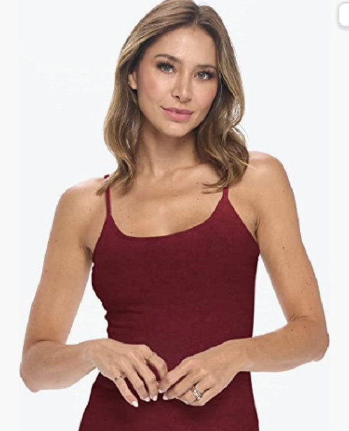Women’s Camisole Tank Top-Breathable Cotton Stretch Soft with Scoop neckline