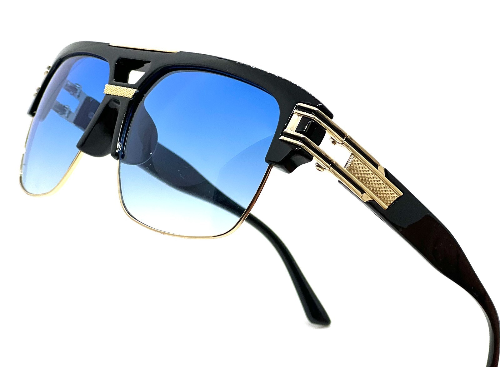 Designer Men Sunglasses Fashion Square Gold Hip Hop Model new Style 2023 Shades