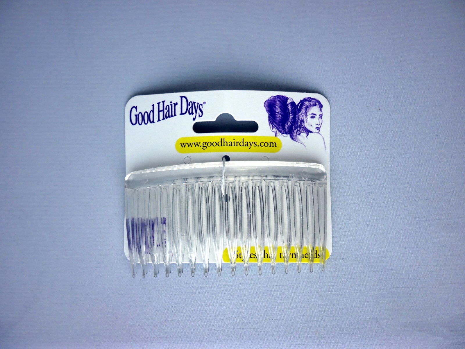 4 Combs x Good Hair Days 3 1/4″ Clear Side comb Hair Comb Made in USA 42212