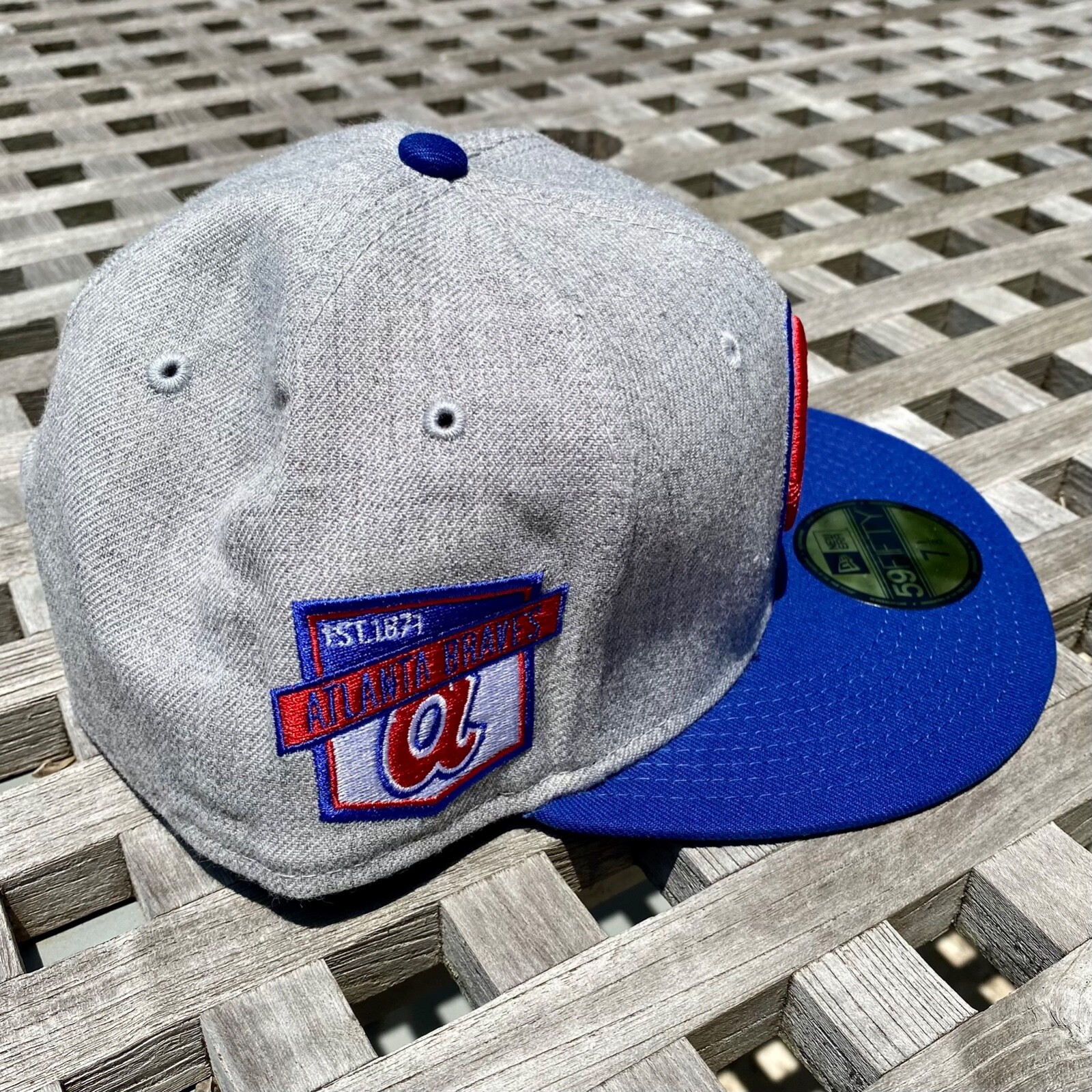 Atlanta Braves 1972 Cooperstown Logo New Era 59FIFTY 2 Tone Fitted Hat 7 1/8