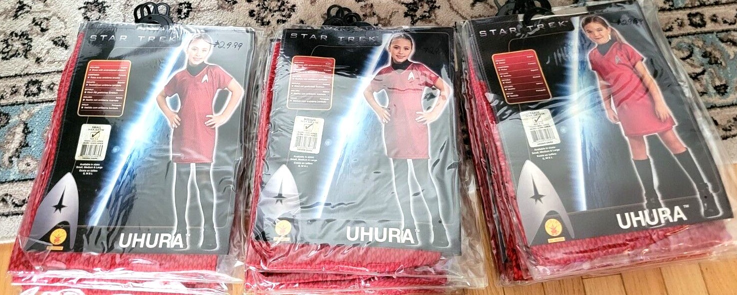 Star Trek Kids – Rubies Costumes Kirk, Scotty, Spock, Lt Uhura – Use Drop Down