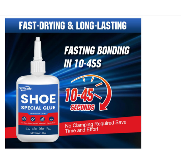 Shoe Glue 30g – Quick Dry Strong Adhesive for Shoe Repair, Boots, Sneakers, Heel