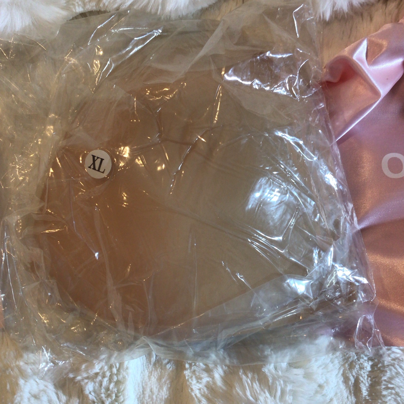 OUFALI Reusable Silicone Bra Inserts Pads XL Beige Full Coverage