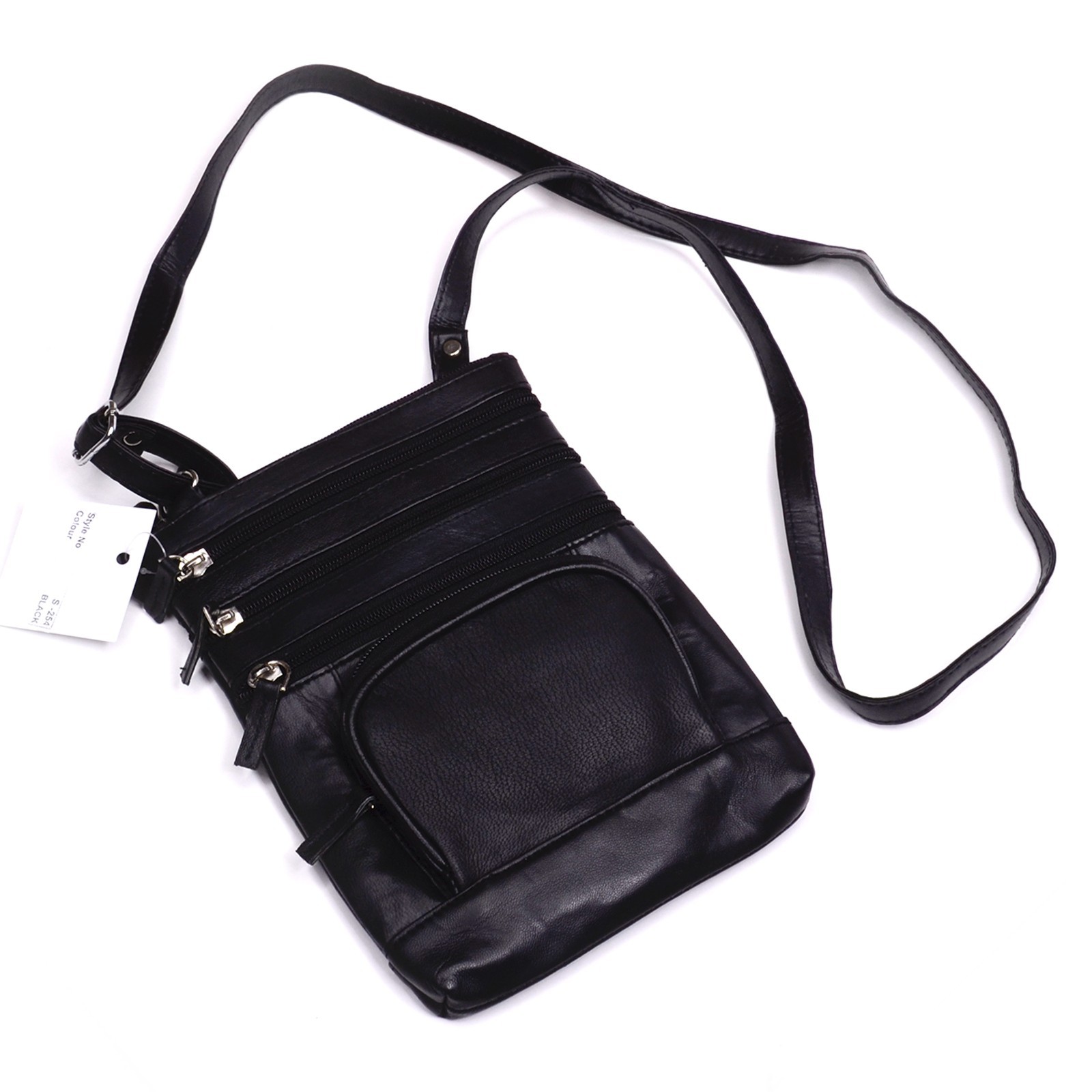 Real Leather Shoulder Bag Handbag Purse Cross Body Organizer Smart Phone Pockets