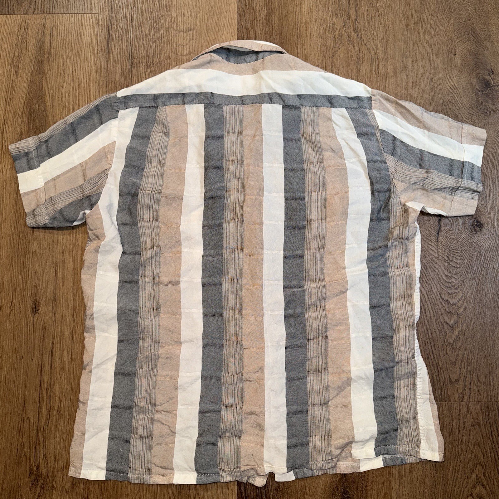 Ashfield Duke of Hollywood Shirt Rayon Loop Collar Vintage 50s 60s Mens Medium